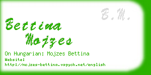 bettina mojzes business card